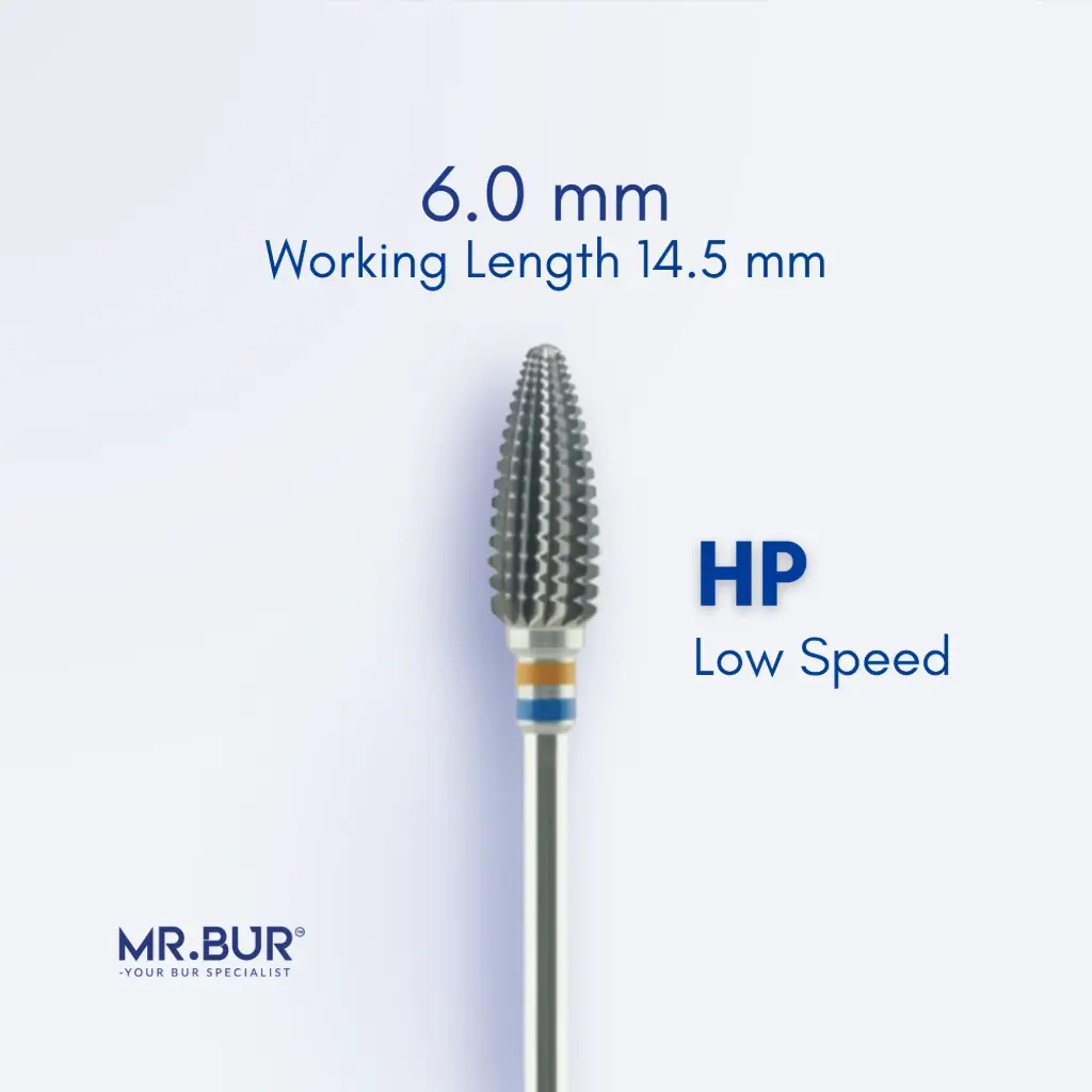 TC BUR FOR ACRYLIC RESIN - STRAIGHT EDGE WITH SPIRAL CUT