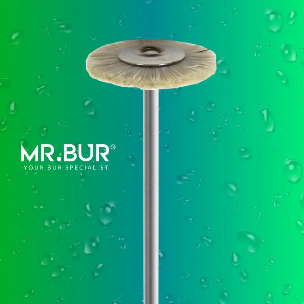 POLISHING BRUSH WHEEL SHAPE 19MM (WHITE GOAT HAIR)