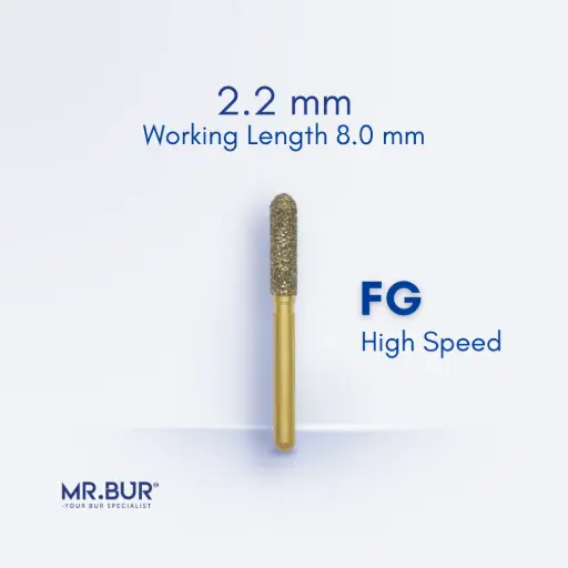 [881/22] FG GOLD CYLINDER ROUND END