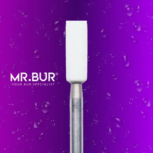 [F2] FG WHITE STONE CYLINDER FLAT END