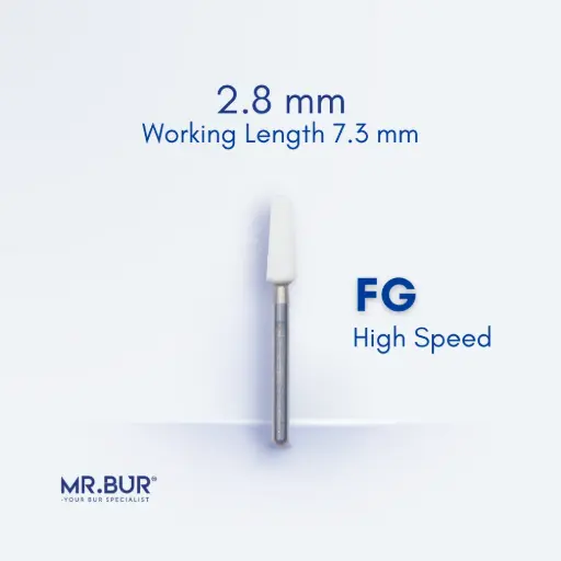 [F3] FG WHITE STONE TAPER FLAT END